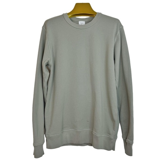 AS COLOUR NWOT Men's Designer Premium Heavy Muted Olive Crew Neck Sweatshirt M - Picture 2 of 6